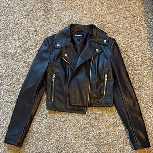 Express Sleek Black Leather Jacket